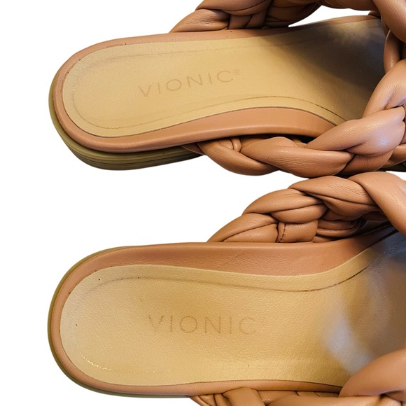 Vionic Kalina Women's Slide Braided Sandals Tan Size 7 1/2 - Picture 8 of 16